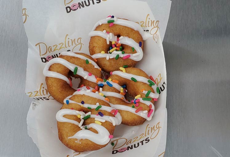 Birthday Cake Mini Donuts