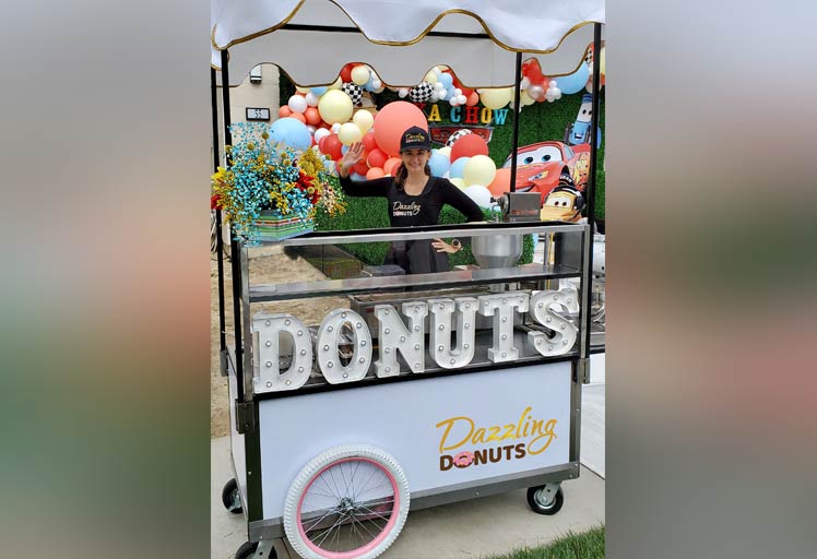 Mini Donut Ice Cream Sundae Cart